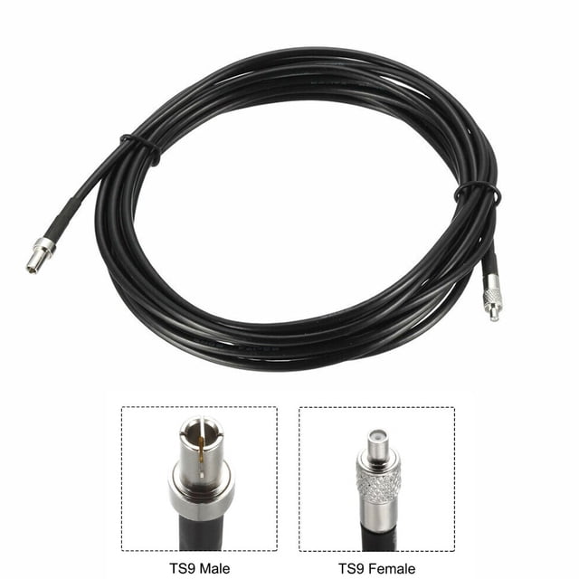 Ts9 Male To Ts9 Female Rf Coaxial Extension Cable Rg174 for Jumper Cable 6.6 Ft