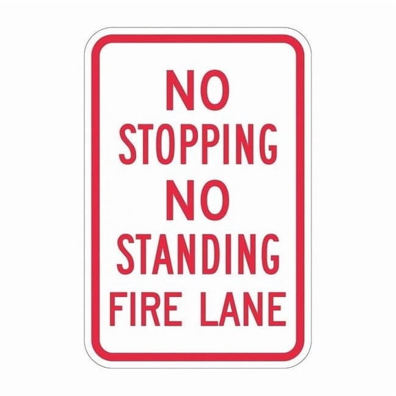 Lyle Fire Lane No Parking Sign,18" x 12" T1-1842-HI_12x18