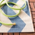 thumbnail image 6 of Safavieh Courtyard Ayden Chevron Indoor/Outdoor Area Rug, Blue/Beige, 2'7" x 5', 6 of 11