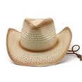 thumbnail image 5 of Shadoumai Straw Cowboy Hat For Women And Men With Shape It Brim Western Cowboy Hat, 5 of 9