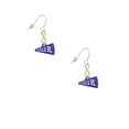 thumbnail image 2 of Delight Jewelry Acrylic 3/4" Navy Cheer Megaphone Gold Tone Infinity French Earrings, 2 of 4