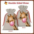 thumbnail image 2 of Naloa Funny Giraffe Blowing Bubble Drawstring Christmas Bags, 3D Xmas Gift Bags, Christmas Wrapping Bags, Xmas Goodie Bags, Treat Pouch Bags, Party Favor Bags-Medium, 2 of 9