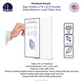 thumbnail image 4 of 25 Pack Acrylic Sign Holder for 4" x 9" Literature Double Sided Upright Bottom Load Clear Graphic Image Display for Countertops in Retail Stores Reception Areas and Restaurants by Marketing Holders, 4 of 4