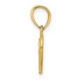 thumbnail image 2 of 14K Yellow Gold Charm Pendant Themed Textured Back Diamond-Cut 15.7 mm 10, 2 of 3