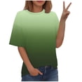 thumbnail image 1 of Blusas de Manga Corta para las Mujeres, Moda Impresa Cuello Redondo Camiseta Casual Top Hecho de Cómodo Estante de Algodón de Imitación para Todas las Estaciones, Blusas de Algodón para las Mujeres, 1 of 5
