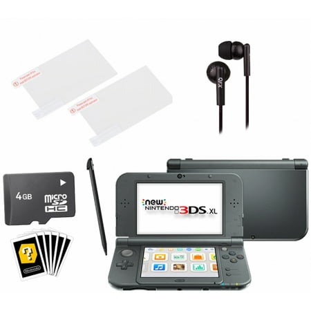 Nintendo 3DS XL Black with Earbuds and Screen Protector