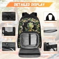 thumbnail image 3 of KUIFORTI Green Dinosaur Backpack with Lunch Box 4Pcs Kids Bookbag Set, Cool School Bag with Pencil Case Water Bottle Sleeve for Boys Elementary Primary Middle School Students, 3 of 7