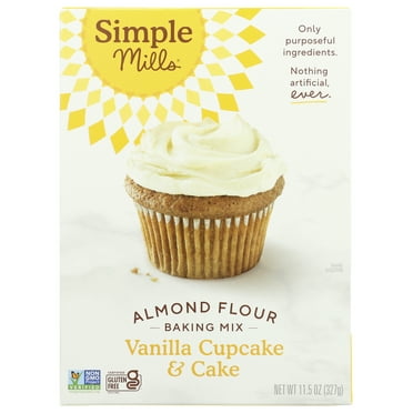 Pack of 6, Simple Mills Almond Flour Vanilla Cupcake & Cake Baking Mix, 11.5 oz