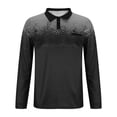 thumbnail image 4 of Blusa y camisa de manga larga con cuello vuelto para hombre, informal, estampada, con botones, de poliéster, 4 of 6