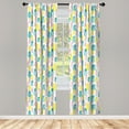 thumbnail image 3 of Ambesonne Pineapple Curtains, Colorful Doodle Food, Pair of 28"x63", Multicolor, 3 of 5