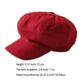 thumbnail image 1 of Peaked Caps Retro Fashion Warm match; you Woolen Octagonal Hats Easy Matching Sun Visor Design Windproof Headgear for Theme Party Red, 1 of 6