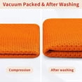 thumbnail image 7 of 100% Cotton Waffle Weave Kitchen Dish Cloths, Ultra Soft Absorbent Quick Drying Dish Towels, 12 x 12 Inches, 6-Pack, Orange, 7 of 7