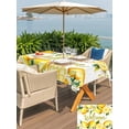 thumbnail image 5 of Outdoor Tablecloth with Umbrella Hole for Patio/Picnic/Party/Camping, Yellow Lemons Waterproof Table Cloth Rectangle Table Cover Washable, Summer Fruits Leaves Pastoral Botanical (52"x 70"), 5 of 8