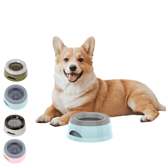1Pc Floating Spill Proof Pet Water Bowl Anti Splash No Wet Mouth Drinking Basin Portable Feeding Bowl for Car Travel Outdoor Camping, Green One Size