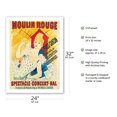 thumbnail image 2 of Moulin Rouge - Paris France - Can-Can Dancers - Vintage Cabaret Poster by Jules Chéret c.1894 - Fine Art Matte Paper Print (Unframed) 24x32in, 2 of 4