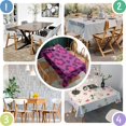 thumbnail image 4 of Pink and Black Of Leopard Print Rectangle Tablecloth 60"x84",Waterproof Polyester Rectangle Table Cloth, Wipeable Spillproof Polyester Tablecloth for Dining, Camping, Indoor and Outdoor, 4 of 5