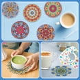 thumbnail image 4 of kitwin 8Pcs 3.9in DIY Coasters Diamond Painting Cup Mat Kit with Holder for Kids Adults Beginners Art Craft Supplies, 4 of 7