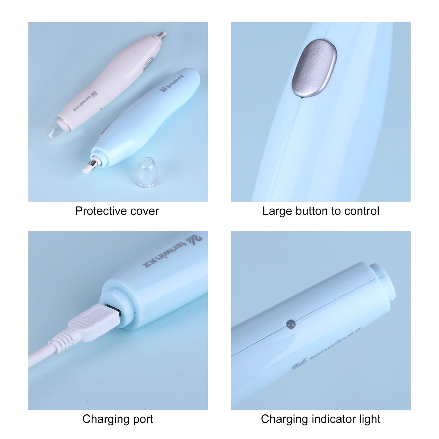 Tenwin Electric Eraser kit with 16 Eraser recargas rechargeable Pencil borrador 
