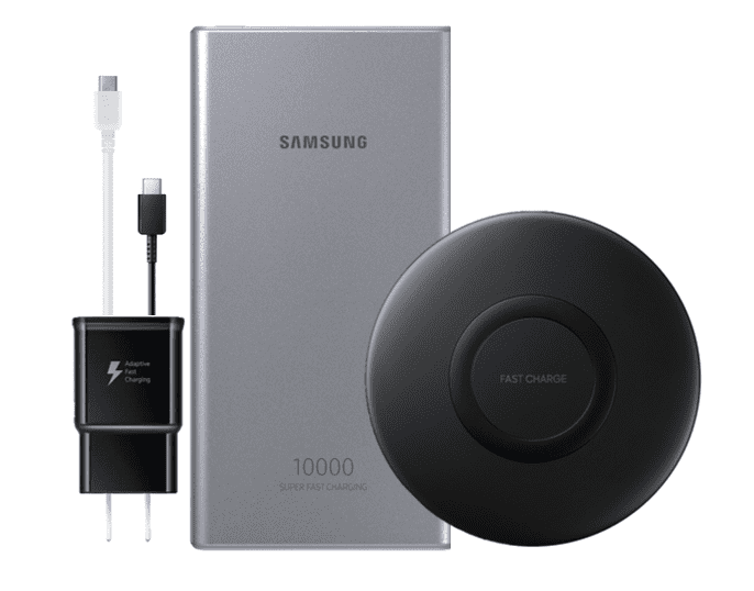 SAMSUNG Wireless Power Bundle - Wireless Charger Pad Slim, 10K mAh Portable Charger, Wall Charger, and USB-C Cables