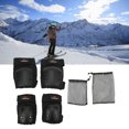 thumbnail image 3 of Kids Sports Protective Gear Set, Black Elastic Straps Knee Elbow Pads  for Roller Skating for Cycling, 3 of 7