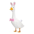thumbnail image 6 of Easter Spring Goose Costume Set, White Decorative Hat with Ribbon Bow and Pom Poms, Lawn Ornament Clothing Kit, Plush Bird Apparel for Holiday Decor, Seasonal Yard Accessory Set, 6 of 7