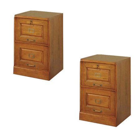 Coaster 2 Drawer File Cabinet In Oak Set Of 2 Walmart Com