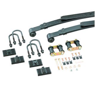Hotchkis Performance 2408C Ressort à Lames 4 Feuilles; avec Manille / Boulon en U / Ressort Tampon / Écrou Clip; Lot de 2
