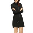 thumbnail image 2 of Allegra K Women's Roll up Sleeves Multi-Pocket Belted Shirt Dress, 2 of 4