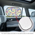 thumbnail image 4 of Jeiento Tie Dye Baby Windows Shades for Car 2 Pack Car Window Sun Shades for Kids Paw Print Sun Visor for Car Side Window Sun Glare and UV Rays Protection for Your Child, 4 of 7