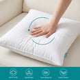 thumbnail image 6 of Oubonun 22x22 Pillow Inserts Set of 2, Fluffy Supportive Throw Pillow Inserts, Decorative Cushion Inserts with Cotton Cover for Sofa Couch Bed, 6 of 8