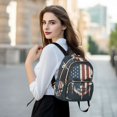 thumbnail image 6 of JIALIOU Mini Backpack Purse for Women Quilted Casual Daypack Small Travel Shoulder Bag, American Skull, 6 of 7