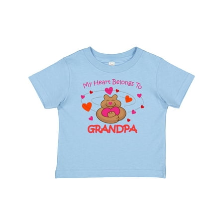 

Inktastic Heart Belongs to Grandpa Gift Baby Girl T-Shirt