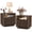2Pc Brown, variant on PAPROOS Nightstand Set of 2 with Charging Station, 23'' Fluted 2 Drawers Nightstand with Motion Sensor Light, Bedside Table for Bedroom, Natural Oak