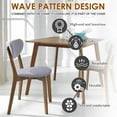 thumbnail image 2 of Chenille Seat Covers for Dining Room Chairs Stretch Jacquard Chair Seat Covers Set of 4, Washable Upholstered Chair Seat Protector Cushion Slipcover for Kitchen, Office(Black Texture), 2 of 6