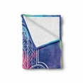 thumbnail image 2 of Hamsa Soft Flannel Fleece Throw Blanket, Colorful Watercolor Background with Hand Drawn Eastern Mantra Gentle Swirls, Cozy Plush for Indoor and Outdoor Use, 50" x 60", Multicolor, by Ambesonne, 2 of 6