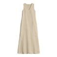 thumbnail image 5 of XIAOCHA Solid Maxi Dress For Women Sleeveless V Neck Split Summer Beach Cover Up, 5 of 5