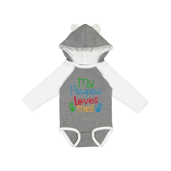 Inktastic My Pawpaw Loves Me Boys or Girls Long Sleeve Baby Bodysuit