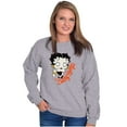 thumbnail image 4 of Betty Boop Zombie Cartoon Skeleton Women Crewneck Sweatshirt Brisco Brands S, 4 of 6