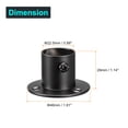 thumbnail image 2 of Uxcell 0.88'' Dia Stainless Steel Pole Sockets Flange Rod Holder Bracket Support, Black 4 Pack, 2 of 6