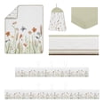 thumbnail image 2 of Sweet Jojo Designs Watercolor Floral Garden Sage Green Girl Crib Bedding + BreathableBaby Breathable Mesh Liner, 2 of 6