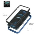 thumbnail image 5 of SaniMore Case for iPhone 14 Pro 6.1" 2022 Release, Rugged PC Backplane Shockproof TPU Bumper 360° Rotatng Ring/Kickstand Anti-drop Heavy Duty Protective Case For iPhone 14 Pro, Darkblue, 5 of 5