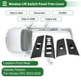 thumbnail image 2 of Cubierta del panel de interruptores de elevación de ventanas Unique Bargains para Honda CRV 2023-2025, accesorios interiores de botón de control de ventana de puerta del automóvil, negro, 2 of 6