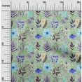 thumbnail image 2 of oneOone Viscose Jersey Forest Green Fabric Floral Sewing Fabric By The Yard Printed Diy Clothing Sewing Supplies 60 Inch Wide, 2 of 4