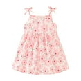thumbnail image 2 of Lilgiuy Baby Girls Summer Casual Dress Summer Toddler Baby Girls Sleeveless Sling Dress Graphic Print Children's Clothing, 2 of 3