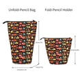 thumbnail image 2 of Lsque Construction Truck Pattern Telescopic Pencil Bag Pen Holder Stationery Case, Stand-up Retractable Transformer Bag Organizer, 2 of 6