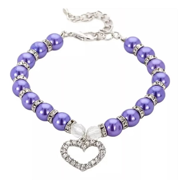 * Collar Con Cadena De Perlas For Perros, Accesorios For Mas