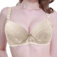thumbnail image 2 of Everyday Bras for Women Long Lined Sports Bra Pack of Bras for Women Women Bras plus Size Front Hook Women's Athletic Workout Sports Bra for Women Medium Sports Bra Padded Sports Bras 36c Beige 80B, 2 of 9
