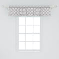 thumbnail image 2 of Ambesonne Geometric Valance Pack of 2, Nested Line Art Rhombs, 54"X12", Taupe Grey and White, 2 of 4