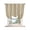Beige, Tan, Cream, variant on Yellow Beige Striped Tie Up Curtains for Small Windows,Adjustable Rod Pocket Valance 45 Inch Short, Farmhouse Stripes Modern Abstract Art Window Treatment Balloon Roman Blind Shade, 34" x 45"