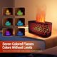 thumbnail image 5 of Advancent Difusor de aire multifuncional, pulverizador para habitación, combina difusor de aromaterapia, humidificador, luz nocturna con llama, Humidificadores HY06-grieta blanca, 5 of 6
